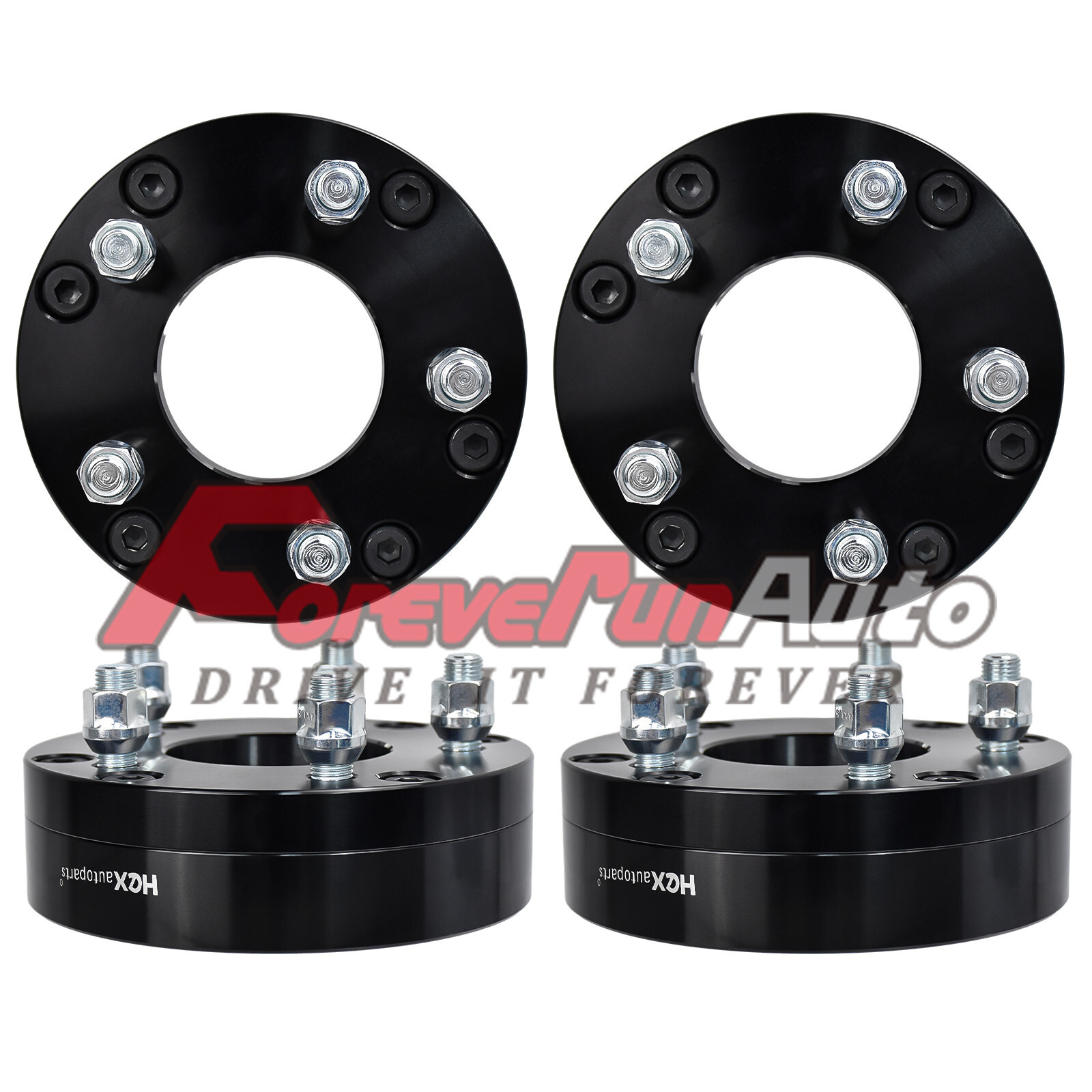 4x 6x5.5 to 5x5 Wheel Adapters 2 Inch Use 5 Lug Wheels On 6 Lug Trucks 14x1.5
