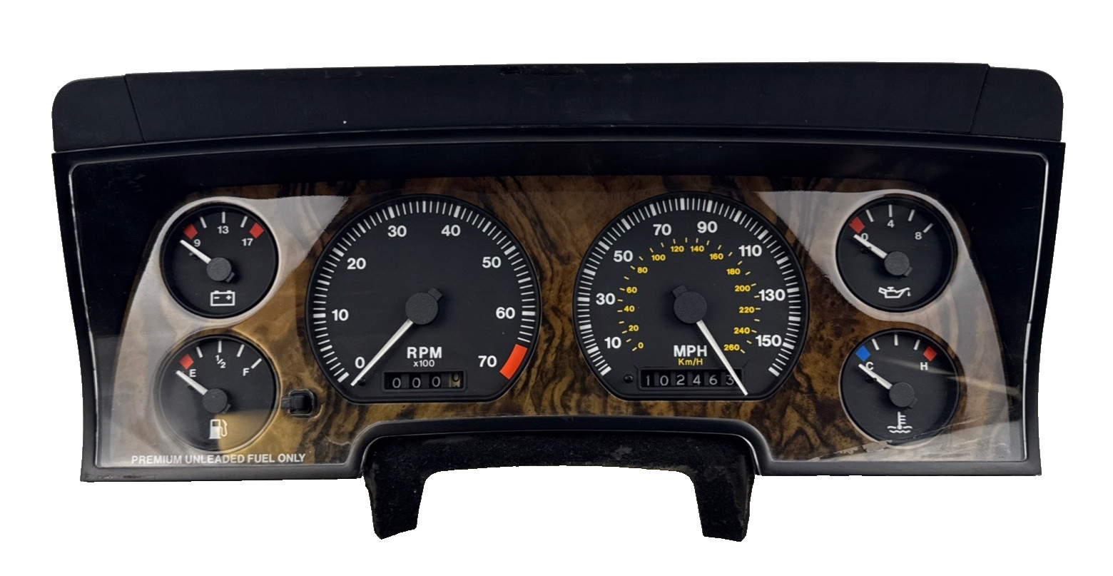 1992-1993 JAGUAR XJS Front Speedometer Instrument Gauge Cluster OEM DAC10372