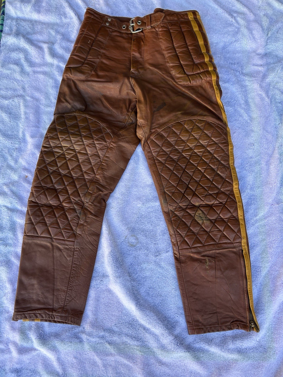 Vintage Brown Leather Motorcycle/Riding Pants size 31 x 27 Talon Zipper Vintage Brown Leather Motorcycle/Riding Pants size 31 x 27 Talon Zipper