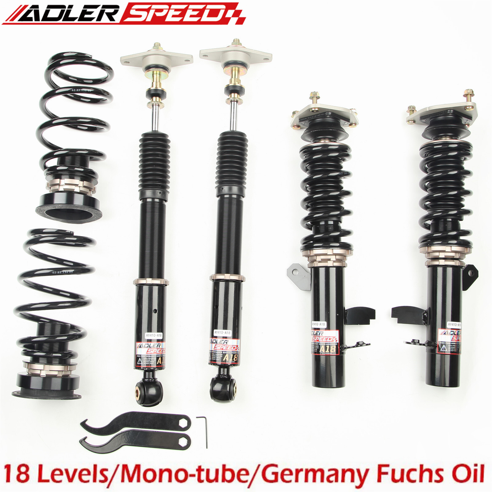 ADLERSPEED Coilovers Suspension Kit w/ 18-Way Damping For Ford Focus MK3 2012-18 ADLERSPEED Coilovers Suspension Kit w/ 18-Way Damping For Ford Focus MK3 2012-18