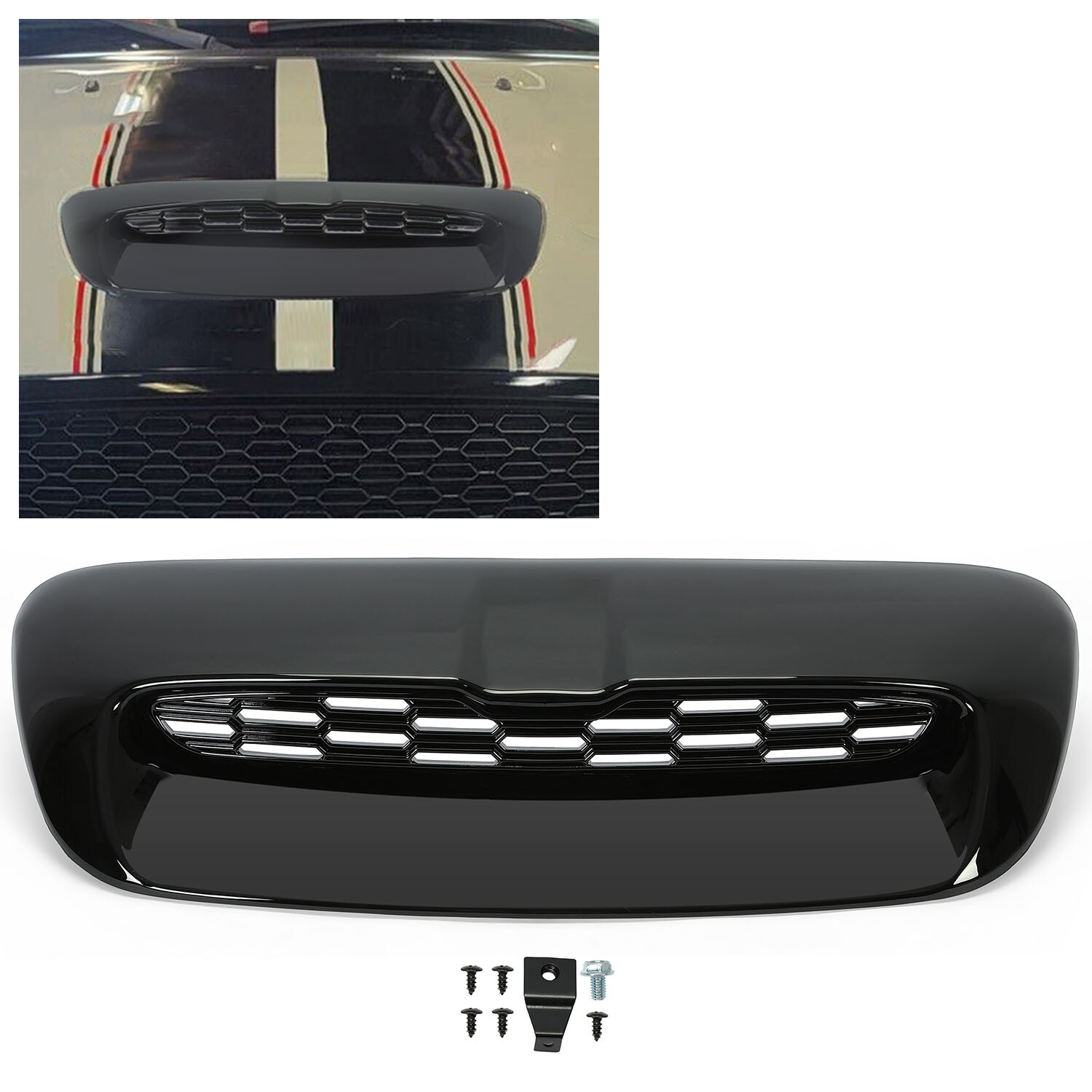 For 2007-14 Mini Cooper S R55 R56 R57 R58 Front Air Hood Scoop Vent Glossy Black