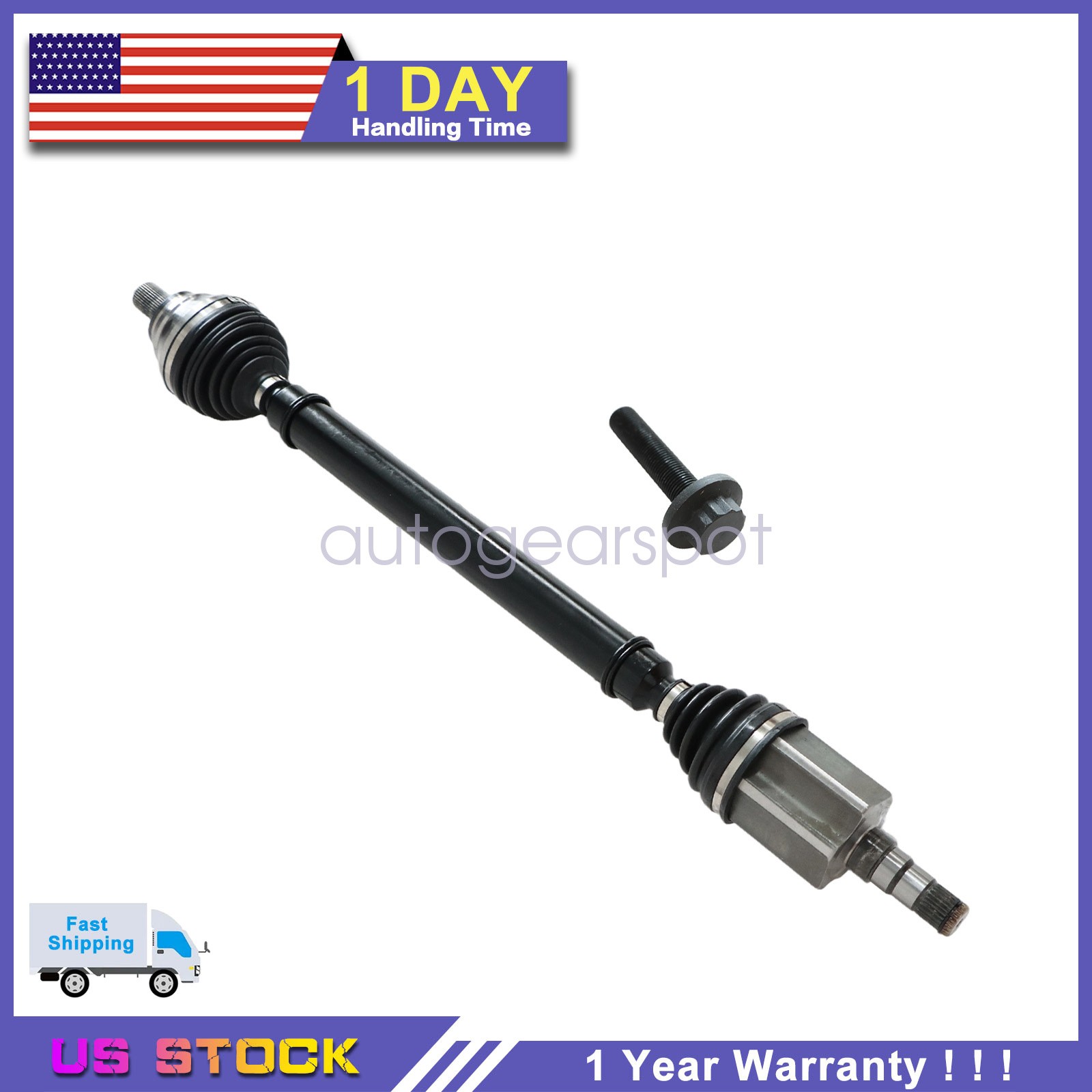 Fits for Volkswagen Jetta 2019-2021 Auto Trans Front Passenger CV Axle Assembly