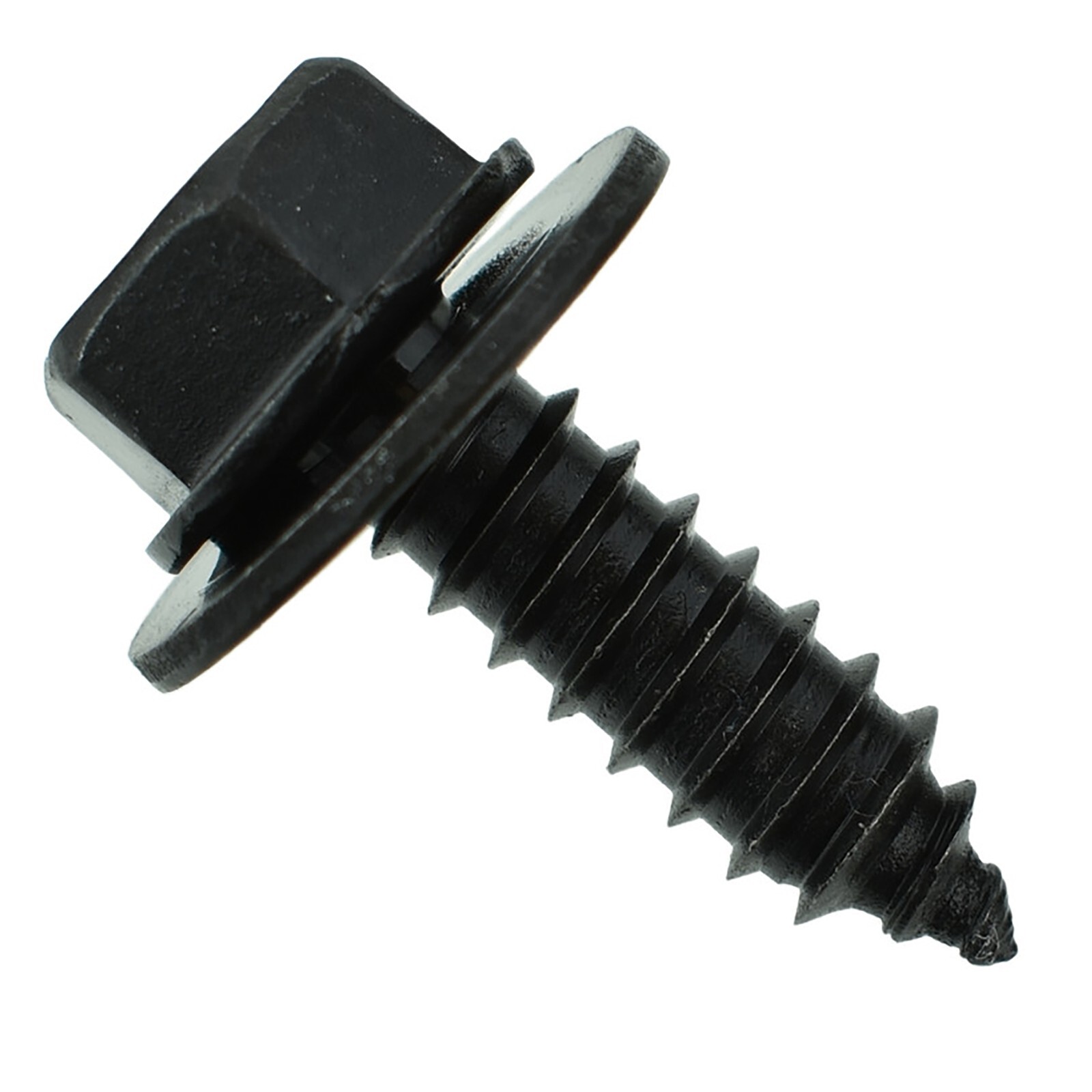 Black Hex Head Sheet Screw - 6.3 - 1.81 x 20 MM Screw - 10 MM Hex - 50 Pack