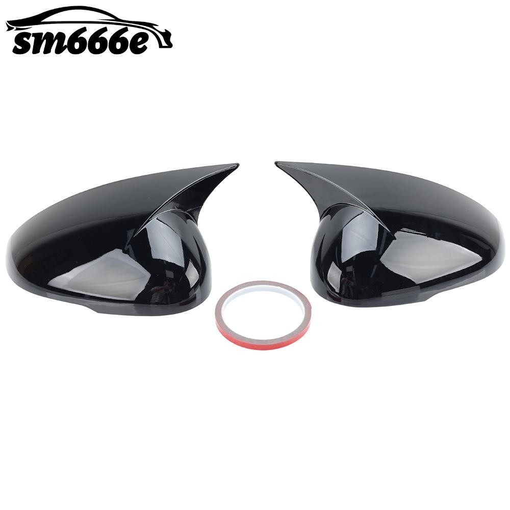 Pair For 2021-2025 Kia K5 M Style Glossy Black Side Mirror Cover Caps ABS LH+RH