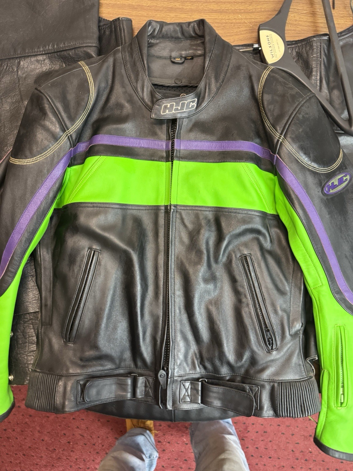 Vintage HJC Cirotech Leather Motorcycle Riding Jacket Vintage HJC Cirotech Leather Motorcycle Riding Jacket