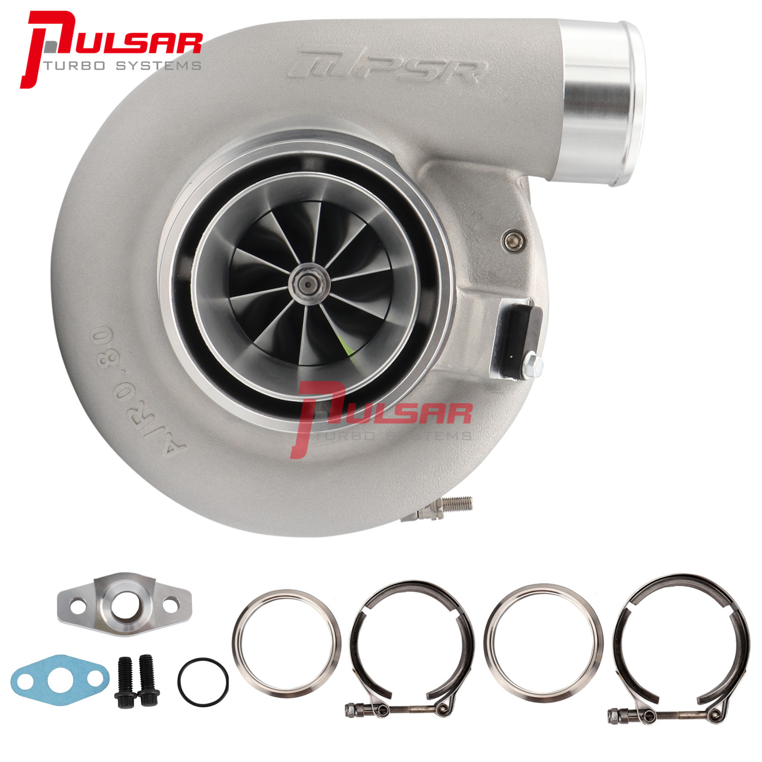 Pulsar 6270G Dual Ball Bearing Turbo Vband 1.06A/R Hp Rating 900+T4 Open Adapter Pulsar 6270G Dual Ball Bearing Turbo Vband 1.06A/R Hp Rating 900+T4 Open Adapter