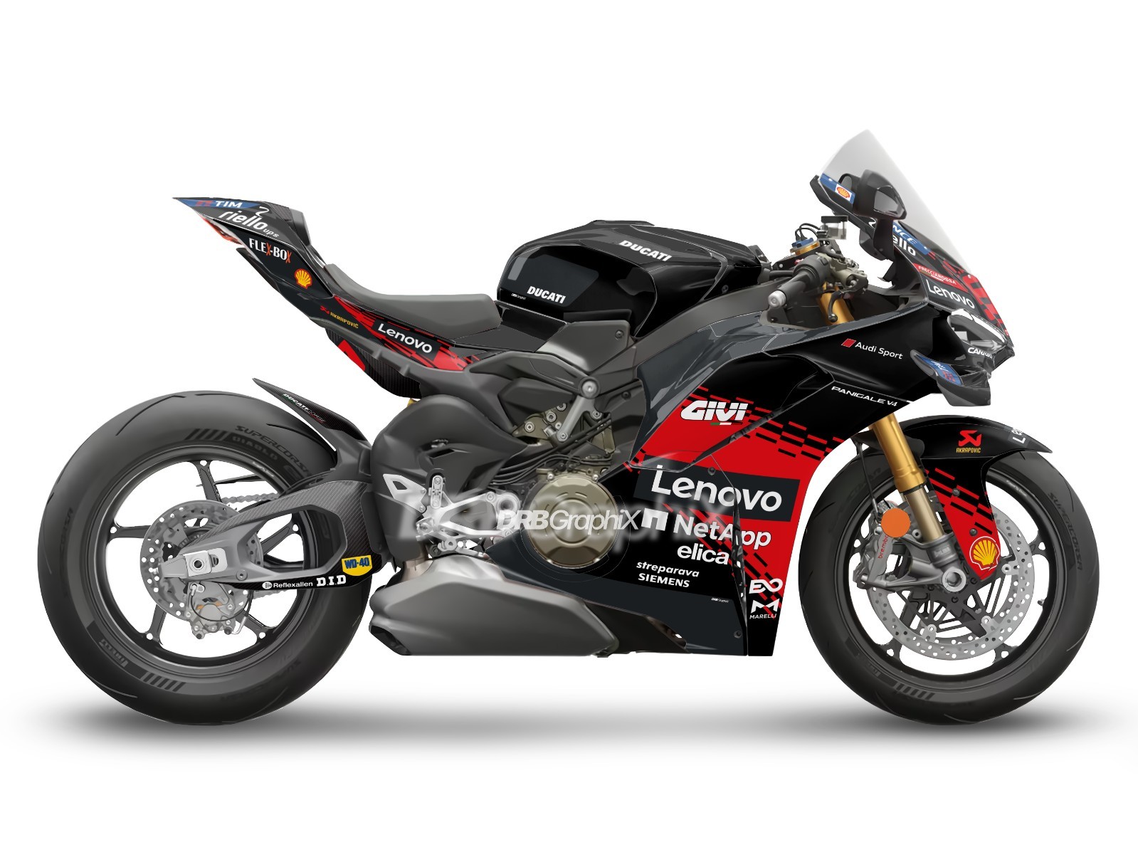 NEW Graphic kit for DUCATI PANIGALE V4 / V4S (2025~) Full Graphic kit (MRQZ-BR)