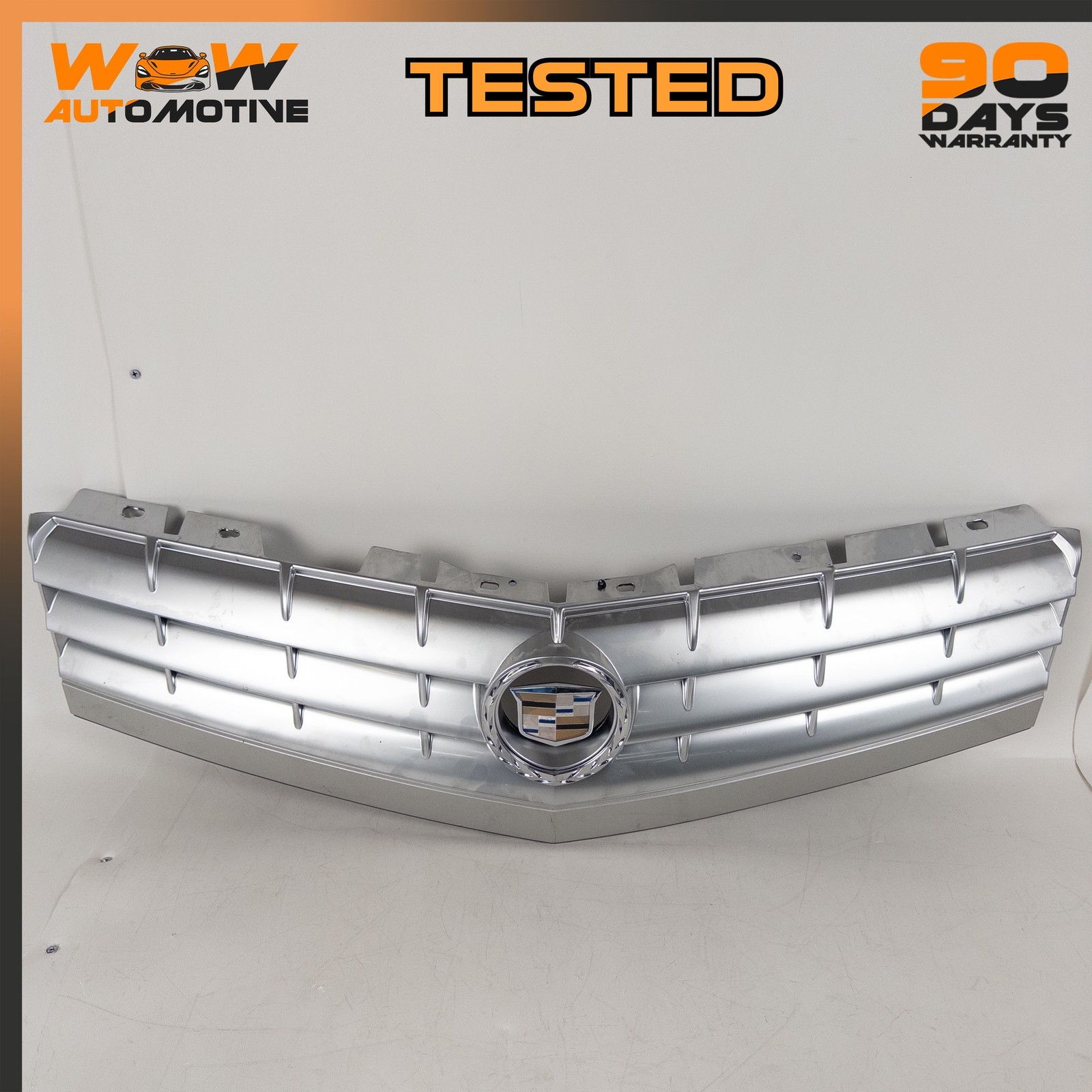 04-08 CADILLAC XLR FRONT UPPER BUMPER HOOD RADIATOR GRILLE ASSEMBLY SILVER OEM 04-08 CADILLAC XLR FRONT UPPER BUMPER HOOD RADIATOR GRILLE ASSEMBLY SILVER OEM
