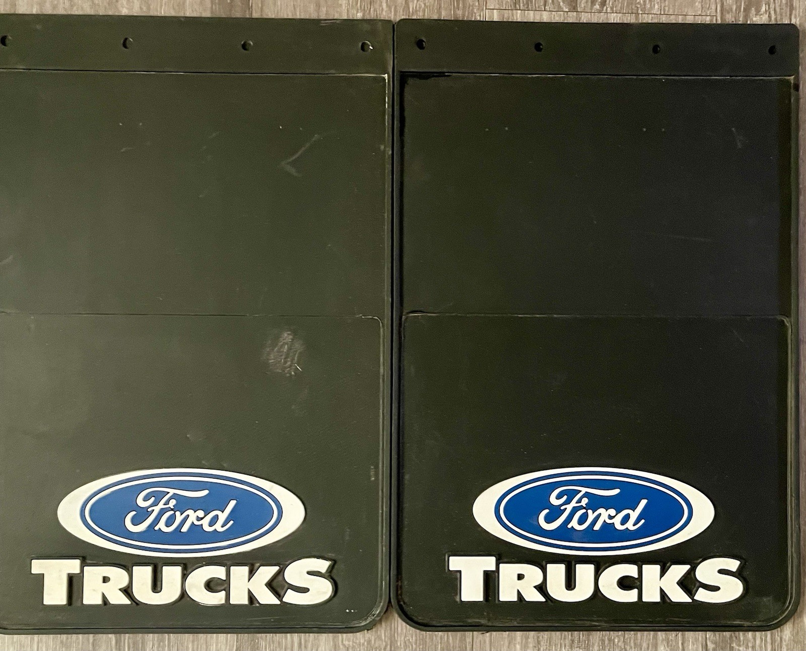 vintage, heavy-duty Ford Trucks rubber mud flaps Unused - Small Scuff on One vintage, heavy-duty Ford Trucks rubber mud flaps Unused - Small Scuff on One
