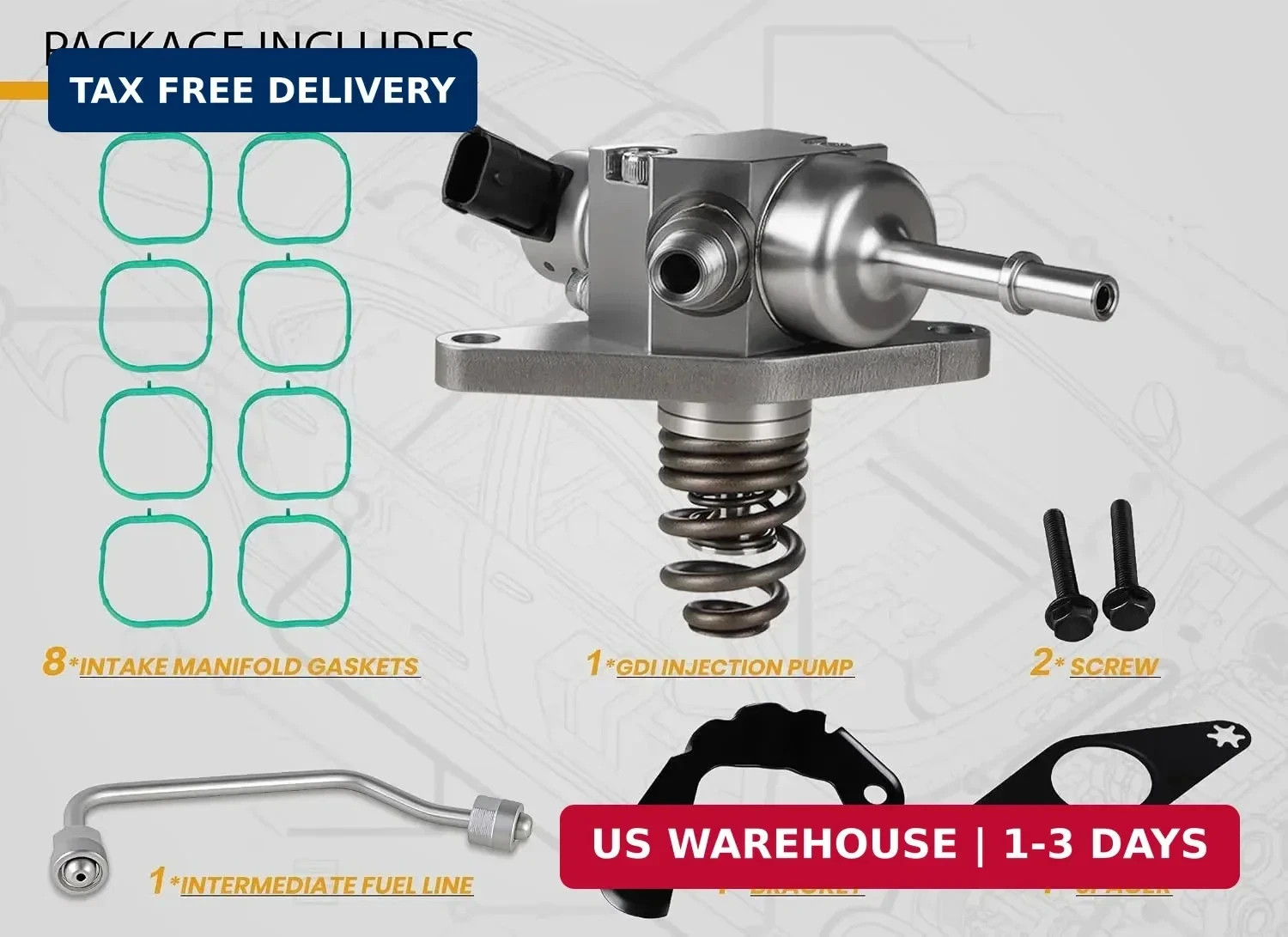 YLB&Co GDI High Pressure Fuel Pump 12697966 2014-2020 General Motors YLB&Co GDI High Pressure Fuel Pump 12697966 2014-2020 General Motors