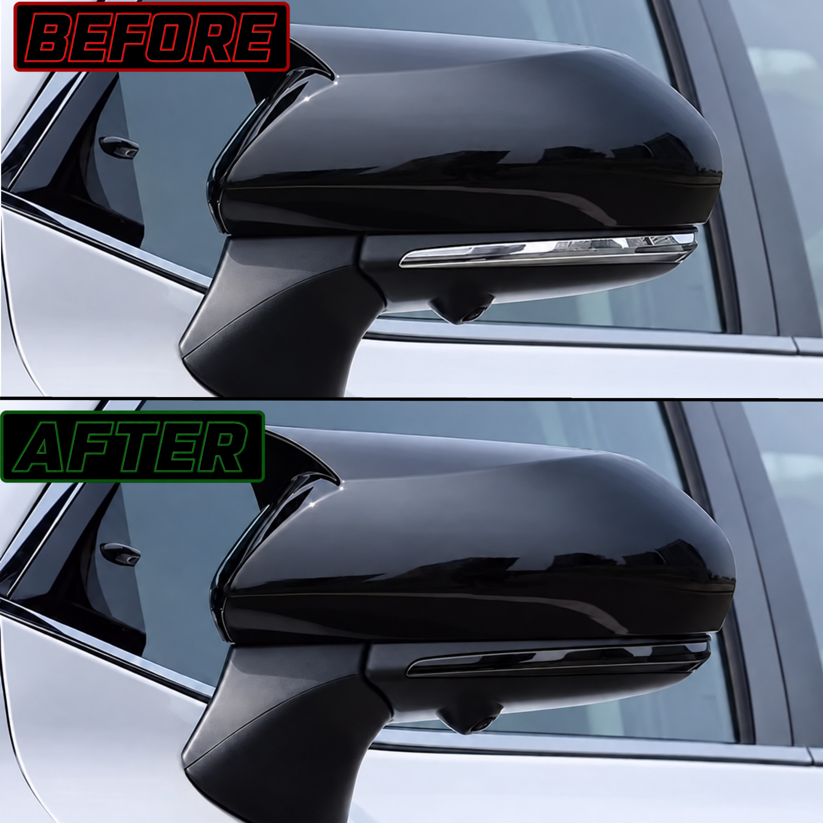 CHROME DELETE BLACKOUT OVERLAY VYNIL FOR 2025-2027 TOYOTA CAMRY MIRROR TRIM