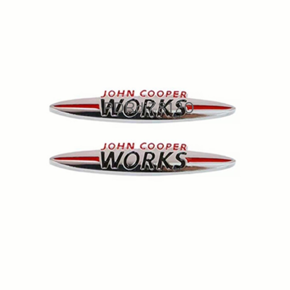 2X 9CM Metal John Cooper Works Emblem Badge Sticker For Mini JCW R50 R53 R55 R56 2X 9CM Metal John Cooper Works Emblem Badge Sticker For Mini JCW R50 R53 R55 R56
