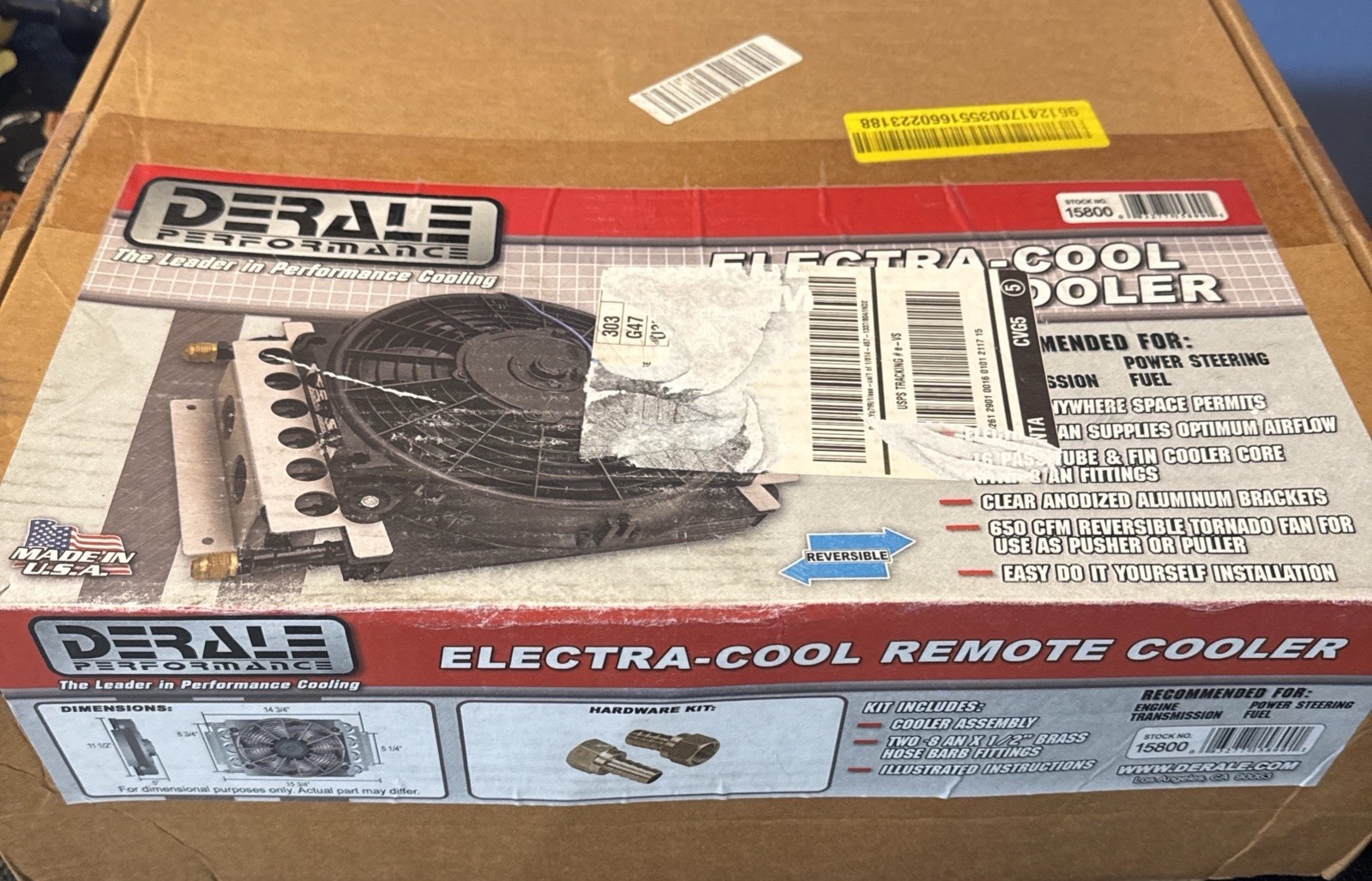 Derale Electra-Cool Remote Cooler 15800 Derale Electra-Cool Remote Cooler 15800