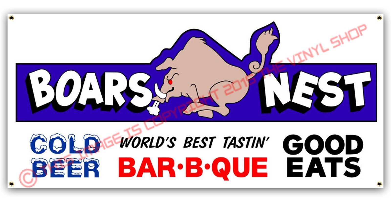 Full Color The Dukes Of Hazzard BOARS NEST Garage Banner fully sewn edges Full Color The Dukes Of Hazzard BOARS NEST Garage Banner fully sewn edges