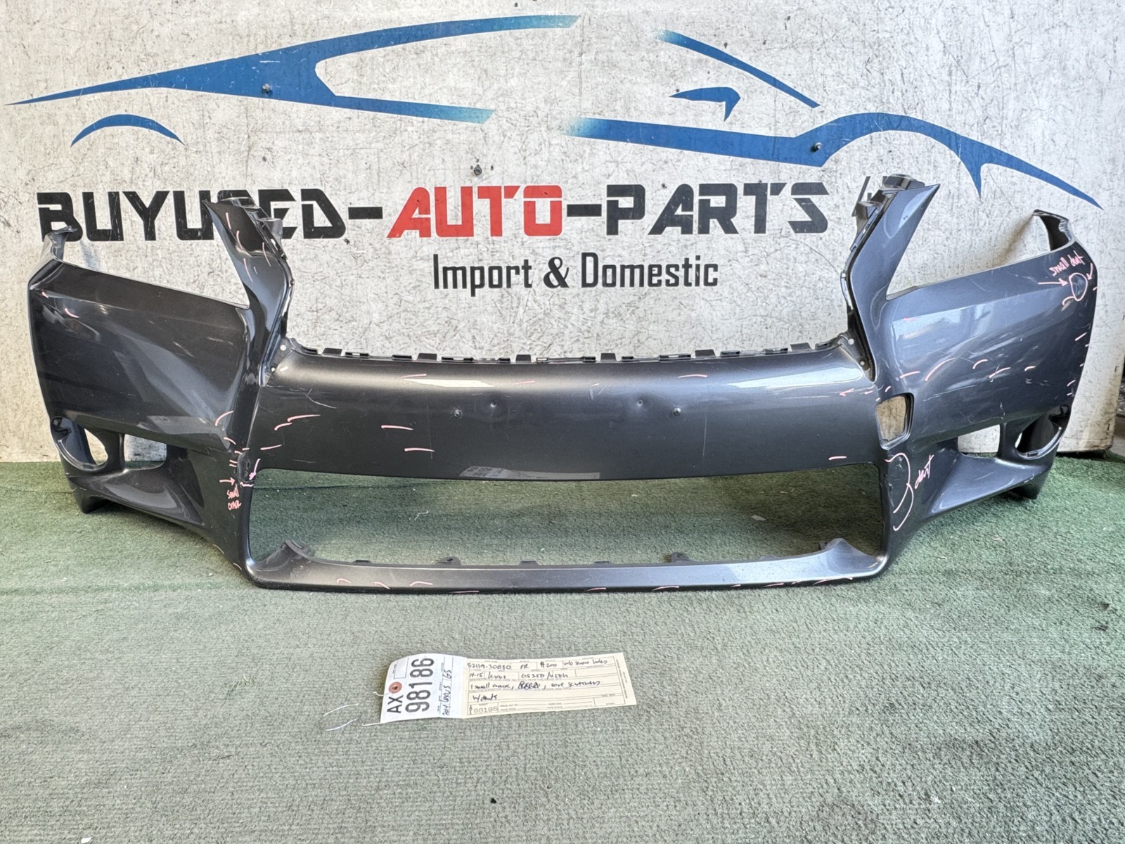 w/damages 2014 2015 LEXUS GS GS350 GS450h FRONT BUMPER COVER OEM AX98186
