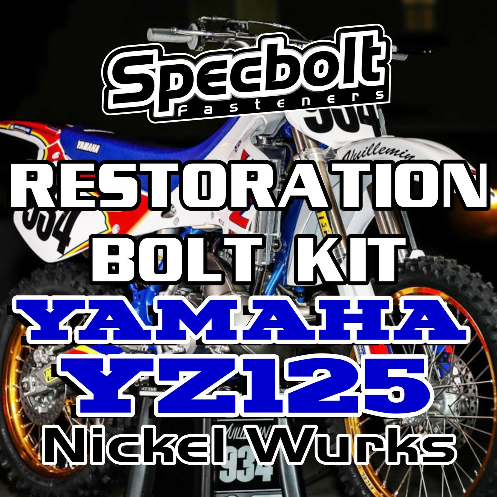 Specbolt Restoration Bolt Kit For Yamaha YZ125 Fasteners Nickel Wurks YZ 125 Specbolt Restoration Bolt Kit For Yamaha YZ125 Fasteners Nickel Wurks YZ 125