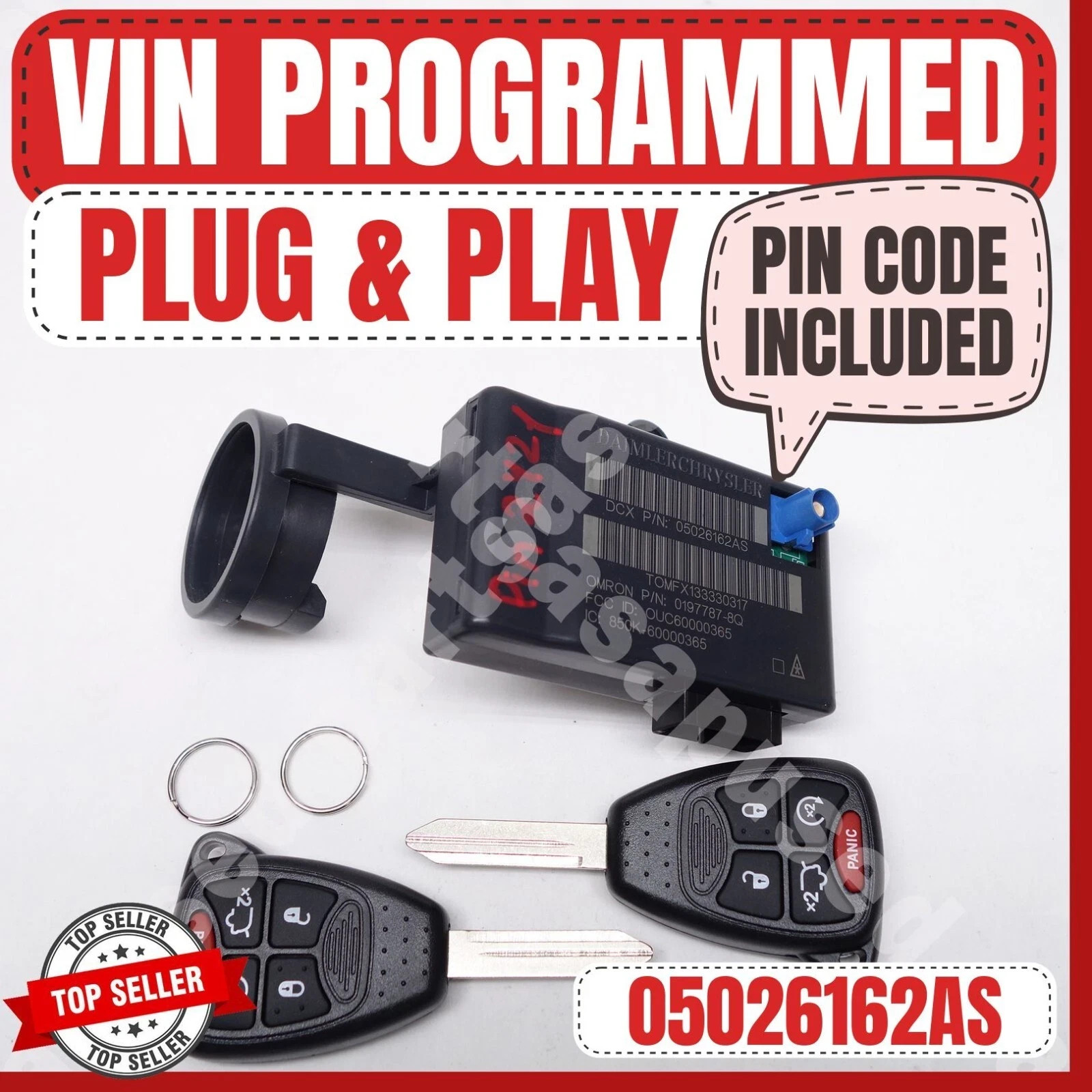 07-2014 Dodge Avenger Sebring Immobilizer 5026162AK VIN Programmed Plug & Play 07-2014 Dodge Avenger Sebring Immobilizer 5026162AK VIN Programmed Plug & Play