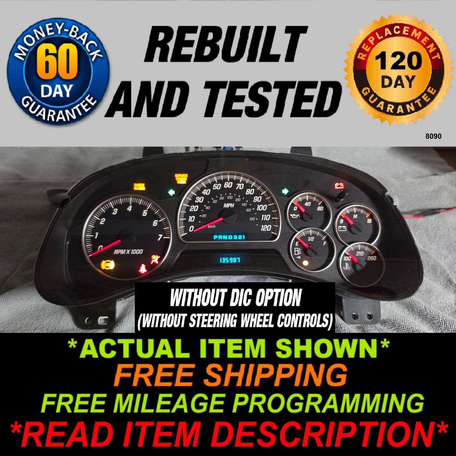 2002-2005 GMC Envoy Gauge Cluster