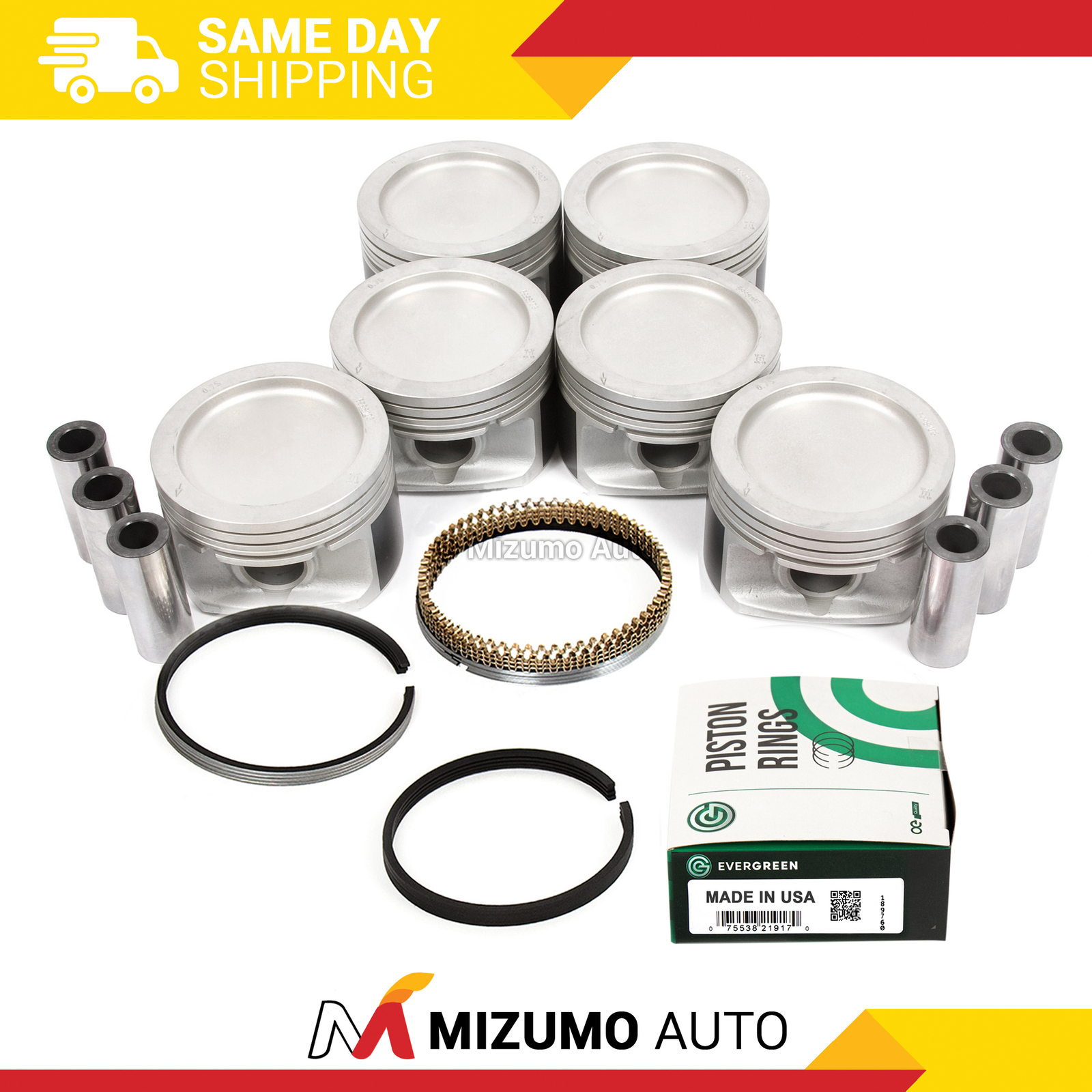 Pistons w/ Rings fit 99-05 Buick Chevrolet Pontiac Oldsmobile 3.1L OHV