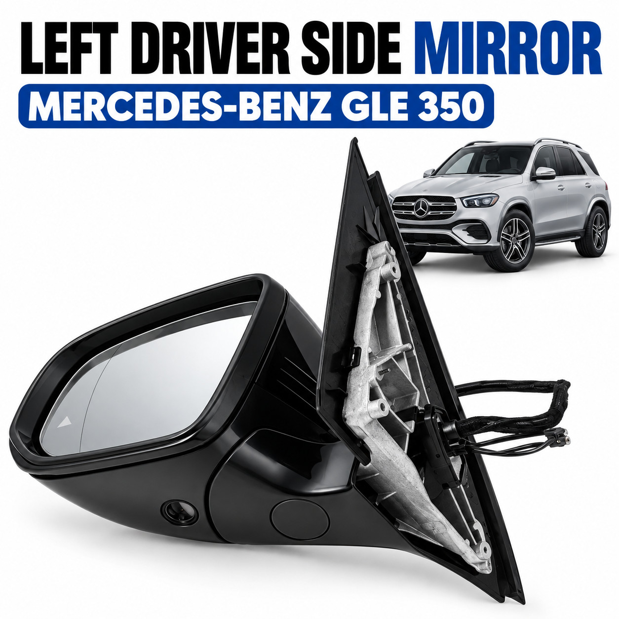 Left Driver Side Mirror Blind Spot For Mercedes GLE350 GLE450 GLE580 2020-2023