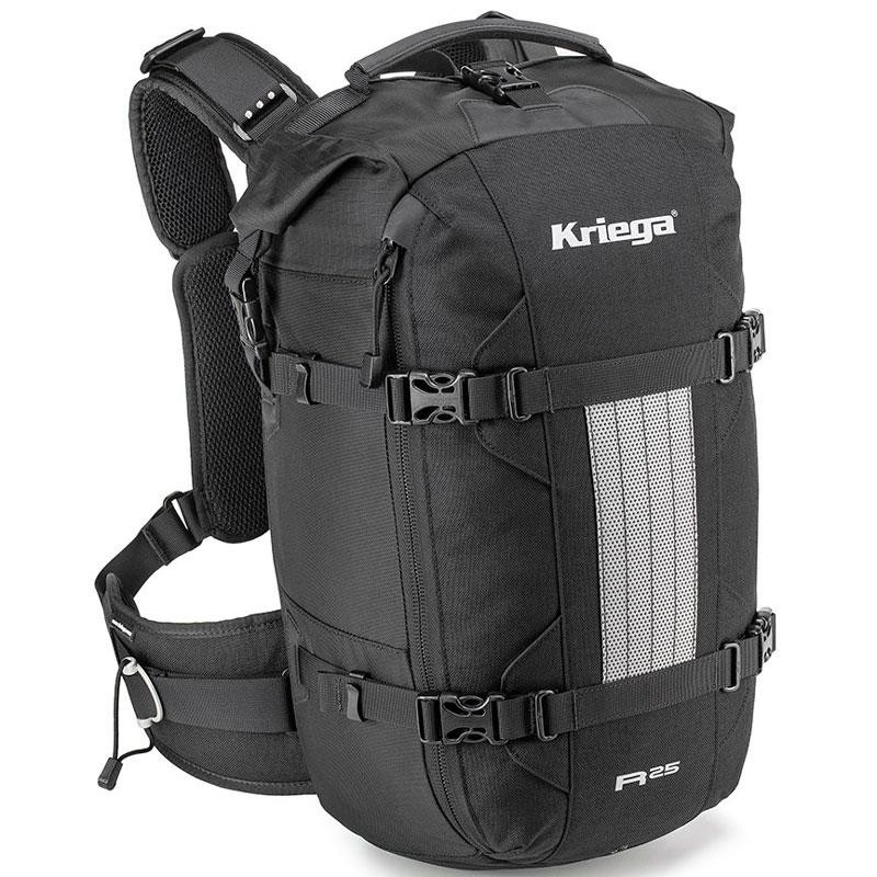 Kriega R25 V2 Backpack Black Waterproof Removable Liner Reflective Panels