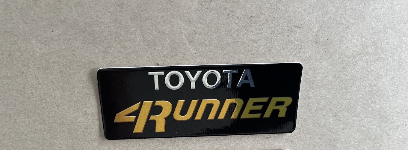 1984 1985 1986 1987 1988 1989 4Runner Cab Pillar Side Emblem Badge Overlay Decal 1984 1985 1986 1987 1988 1989 4Runner Cab Pillar Side Emblem Badge Overlay Decal