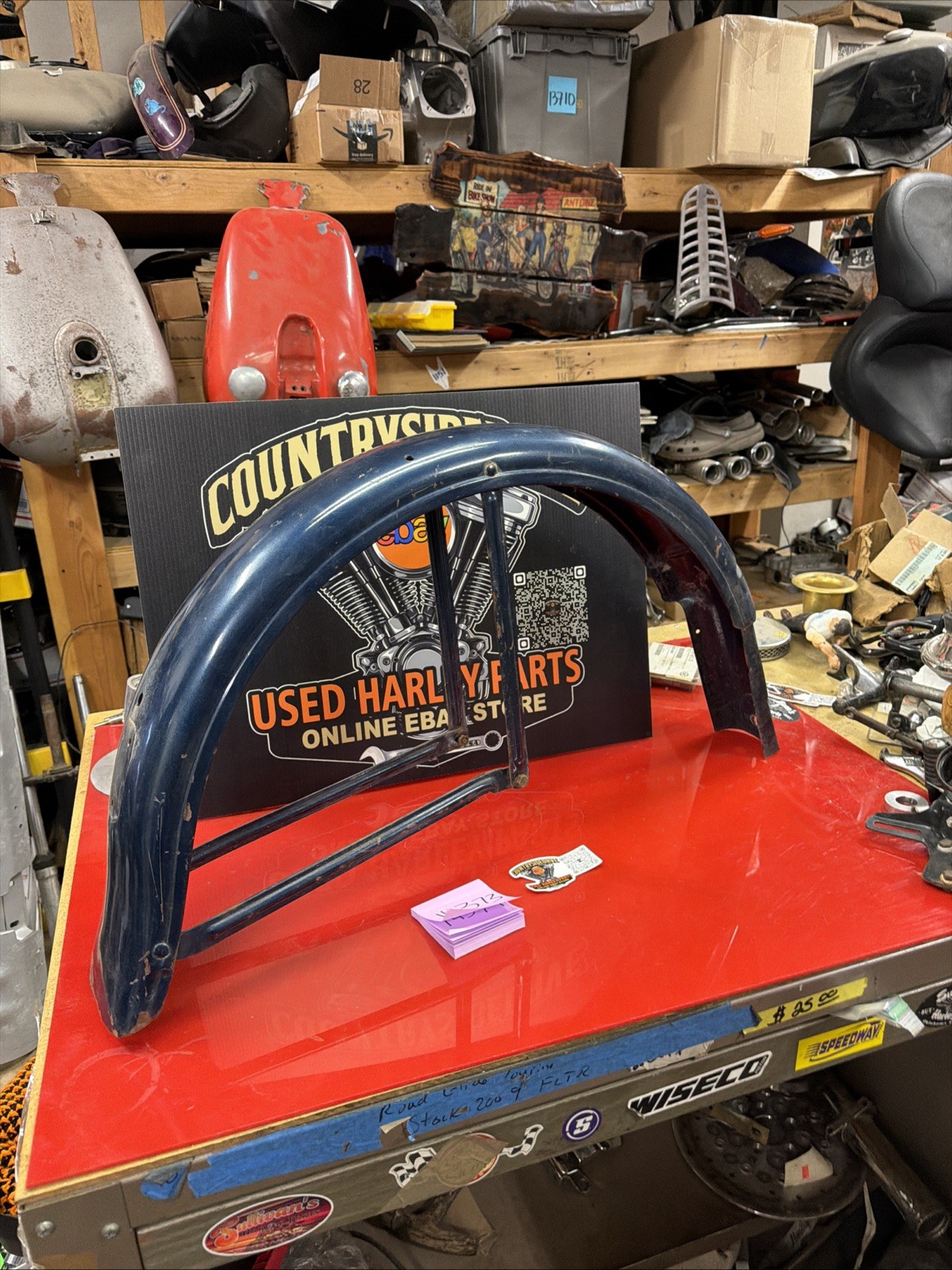 Harley Hummer Rear Fender Original K Model Skinny Narrow Frame 125 Vintage Vtg