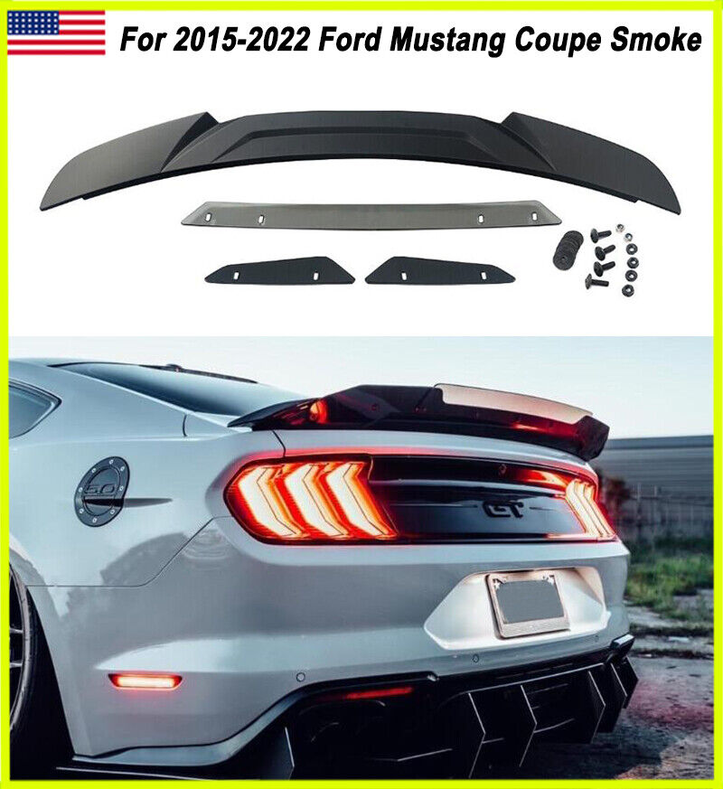 High-kick Wicker Bill Rear Trunk Spoiler Wing For 2015-2022 Ford Mustang Coupe