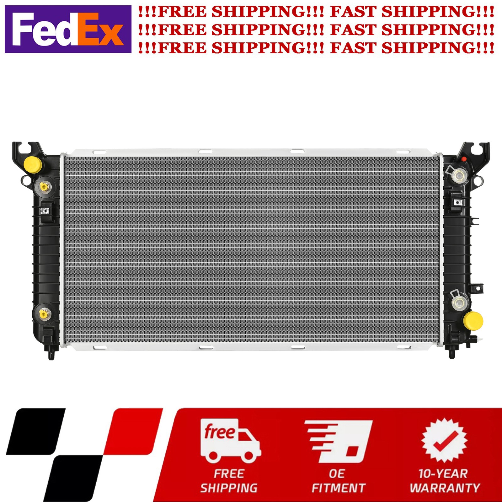 For Chevy GMC Sierra Silverado 1500 Tahoe Yukon 5.3L 6.0L 6.2L Radiator 13569