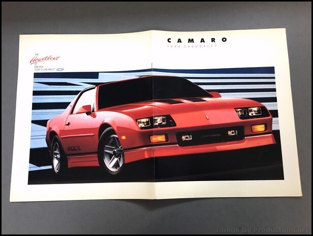 1988 Chevrolet Camaro and Iroc-Z 20-page Car Sales Brochure Catalog convertible 1988 Chevrolet Camaro and Iroc-Z 20-page Car Sales Brochure Catalog convertible