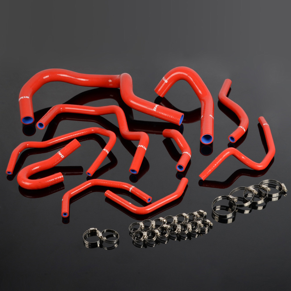 Red Silicone Radiator Coolant Hose Pipe Kit Fit For 1998-2001 Honda CRV MK1