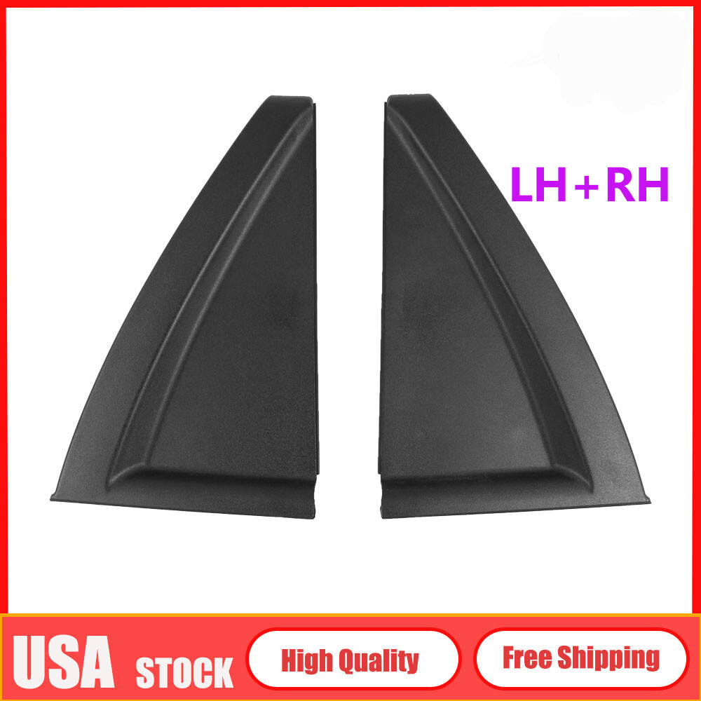 New Black Rear LH+RH Outside Door Pillar Delta Molding For 05-10 Kia Sportage
