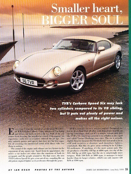 1999 TVR Cerbera Speed Six Original Car Review Report Print Article J886 1999 TVR Cerbera Speed Six Original Car Review Report Print Article J886