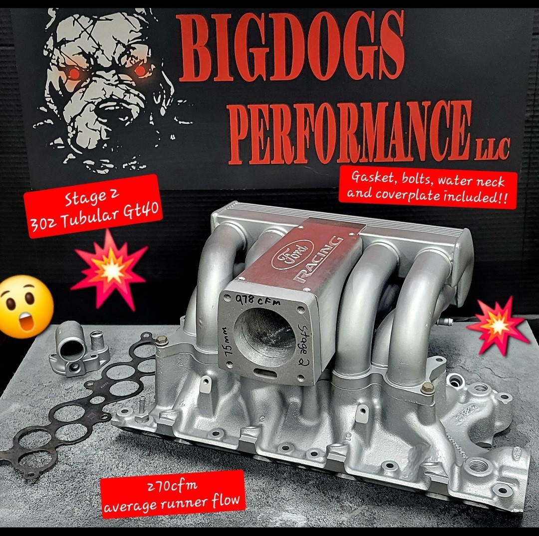 1986-95 Tubular GT40 ORIGINAL RACE PORTED  manifold from BIGDOGS PORTING