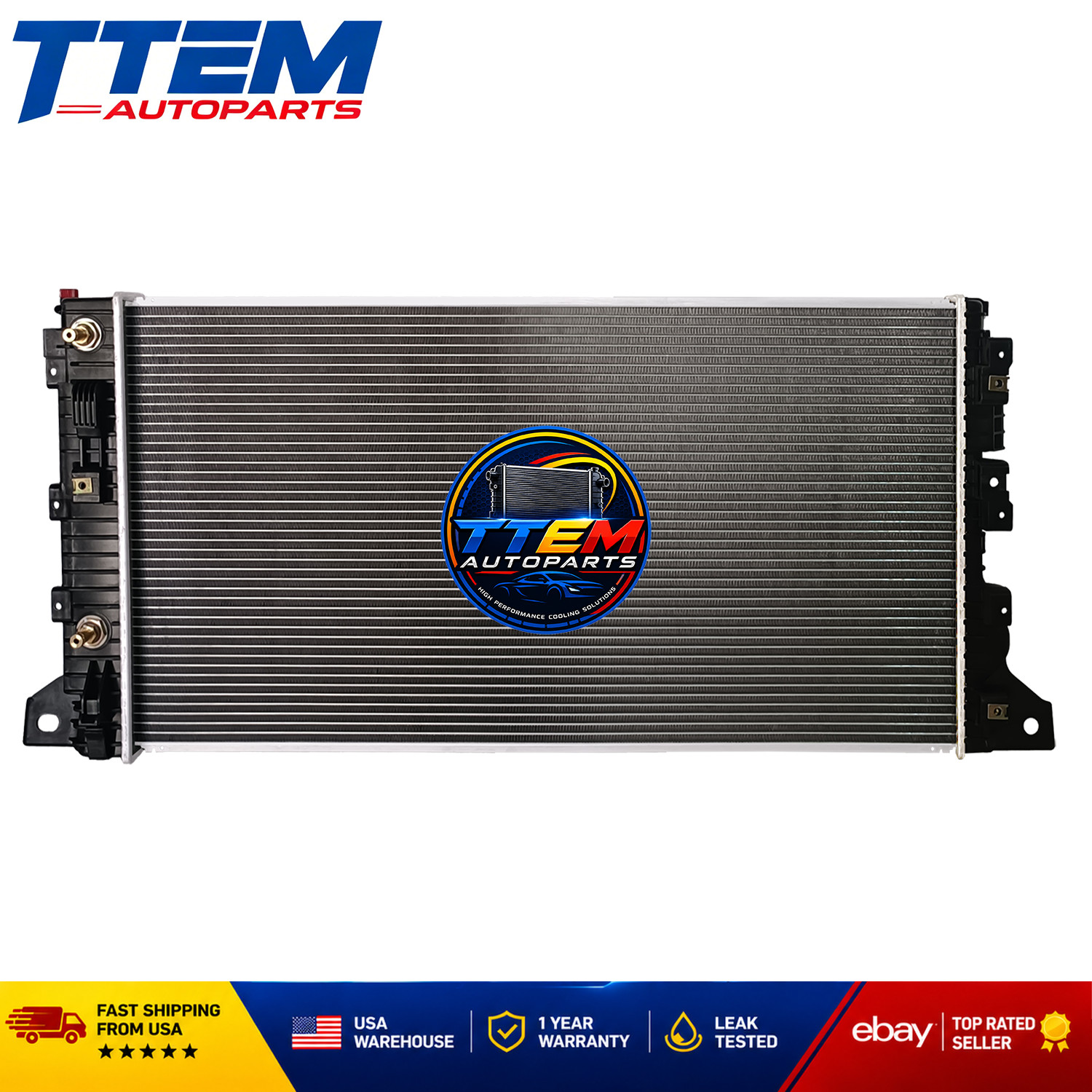FOR 2015 2016 2017 2020 FORD F150 2.7 3.5 5.0L V6 AT ALUMINUM RADIATOR 13510