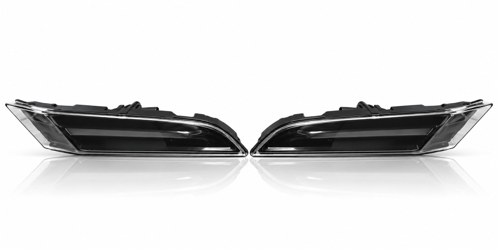 Porsche 911 992 Carrera Clear Side Marker Lights Black Pair OEM NEW