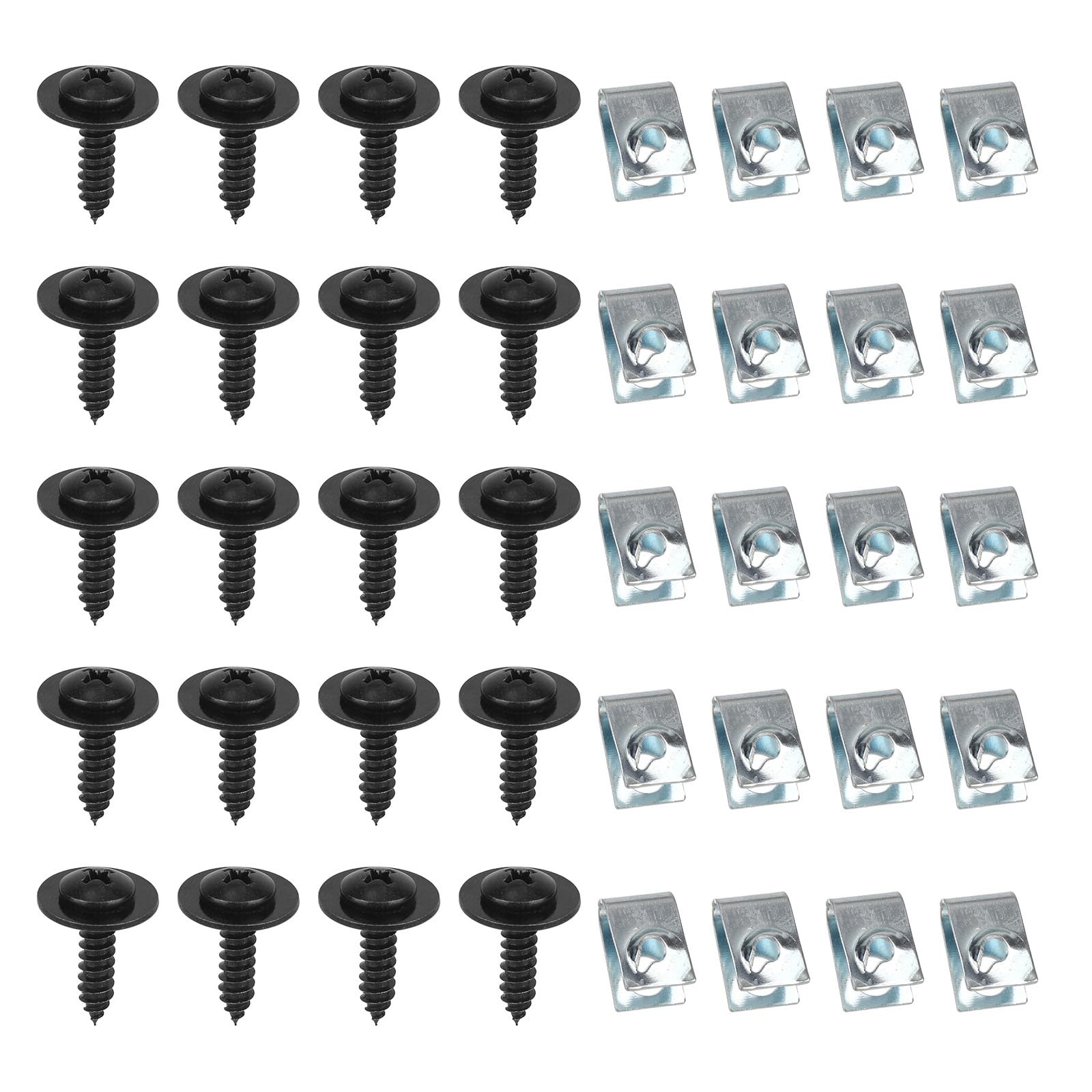 20pcs Fender Liner Screws & 20 U-Nuts Kit, OEM 90114-SE0-000 & 90308-SB2-013 20pcs Fender Liner Screws & 20 U-Nuts Kit, OEM 90114-SE0-000 & 90308-SB2-013