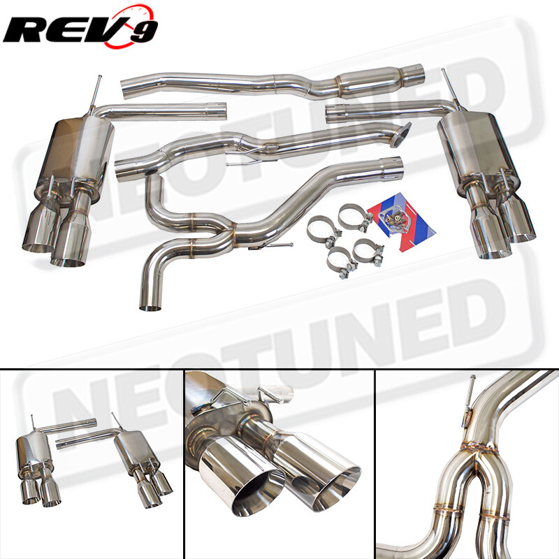 Rev9 Stainless Steel Cat-Back Exhaust Kit QUAD TIPS For HONDA ACCORD 2018-22 Rev9 Stainless Steel Cat-Back Exhaust Kit QUAD TIPS For HONDA ACCORD 2018-22