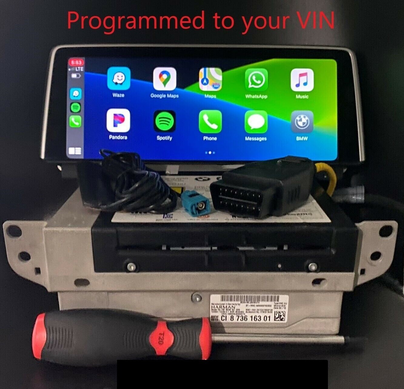 BMW NBT EVO ID6 Pre-coded for your VIN with CarPlay F30 F80 F82 F15 M3 M4 i3