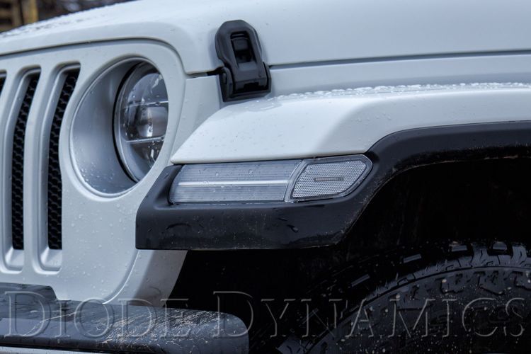 Clear LED Sidemarkers for 2018-2025 Jeep JL Wrangler (pair) Diode Dynamics