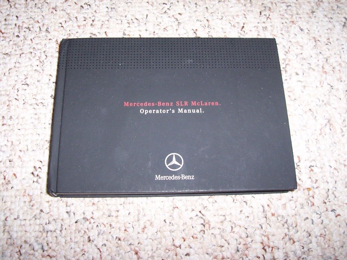 2007 Mercedes Benz SLR McLaren Owner Operator User Manual Guide Book Unlimited