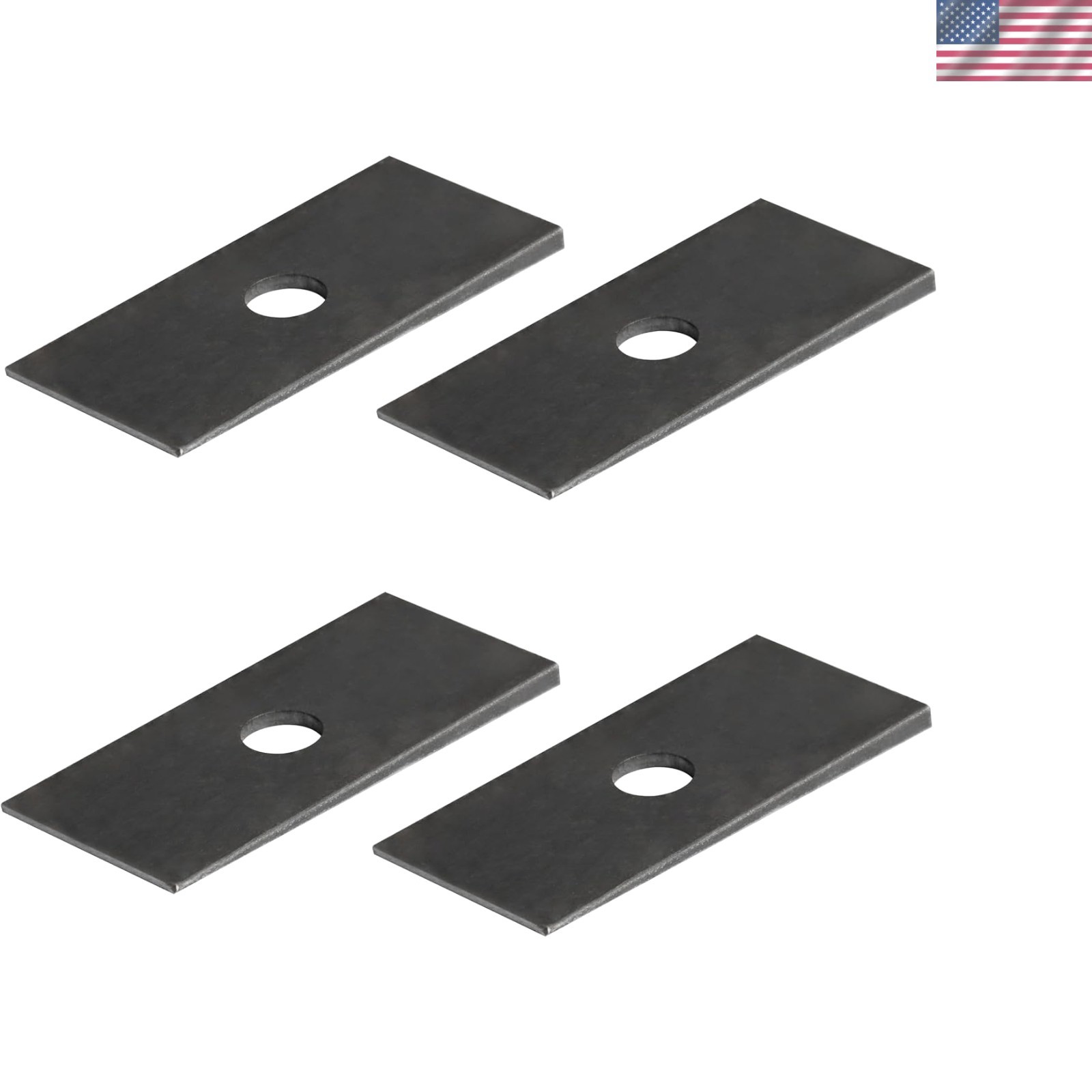 Durable 2 Degree Pinion Angle Axle Shims for Trucks - 4 Pack in Low Carbon Steel
