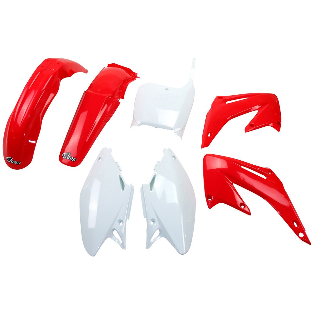 UFO Plastic Kit Set Complete Original White Red Honda CR125R CR250R 2002-2003 UFO Plastic Kit Set Complete Original White Red Honda CR125R CR250R 2002-2003