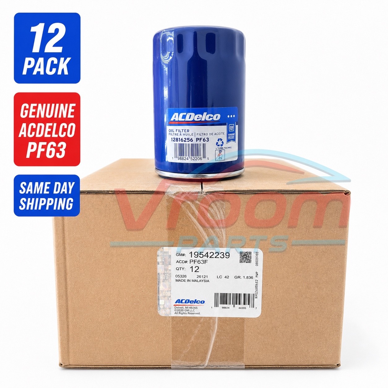 Set Of 12 NEW GENUINE GM ACDelco Engine Oil Filter PF63 PF63F