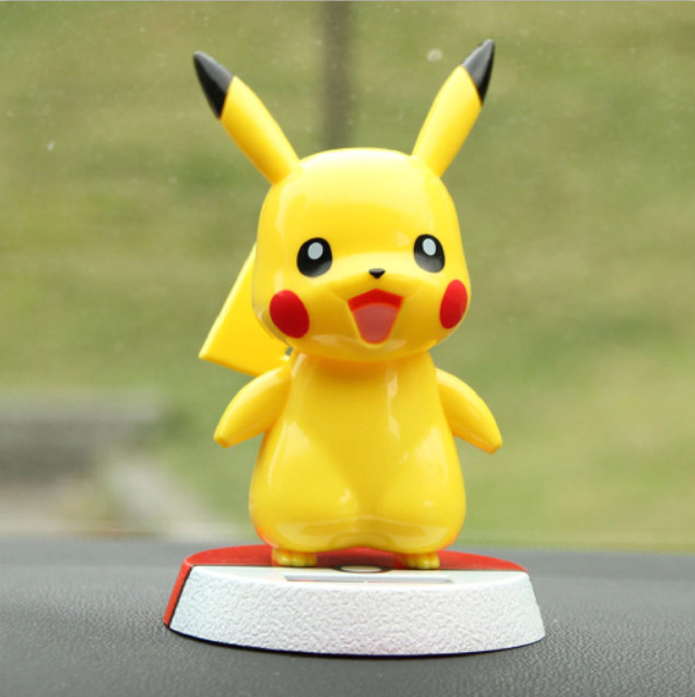 Pokémon Pika Chu Solar Powered Bobble Heads Car Dashboard Decoration Toy Gift Pokémon Pika Chu Solar Powered Bobble Heads Car Dashboard Decoration Toy Gift