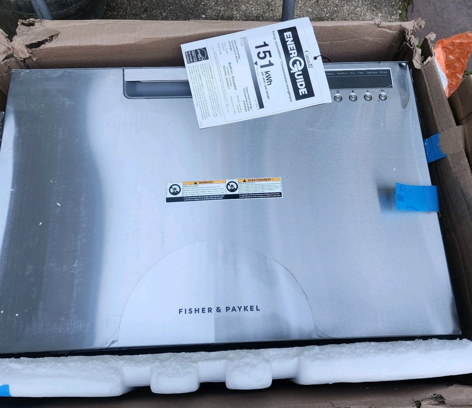 FISHER & PAYKEL DISH WASHER Serial# EPV444937 Part# 82333 NJ PICK UP ONLY FISHER & PAYKEL DISH WASHER Serial# EPV444937 Part# 82333 NJ PICK UP ONLY