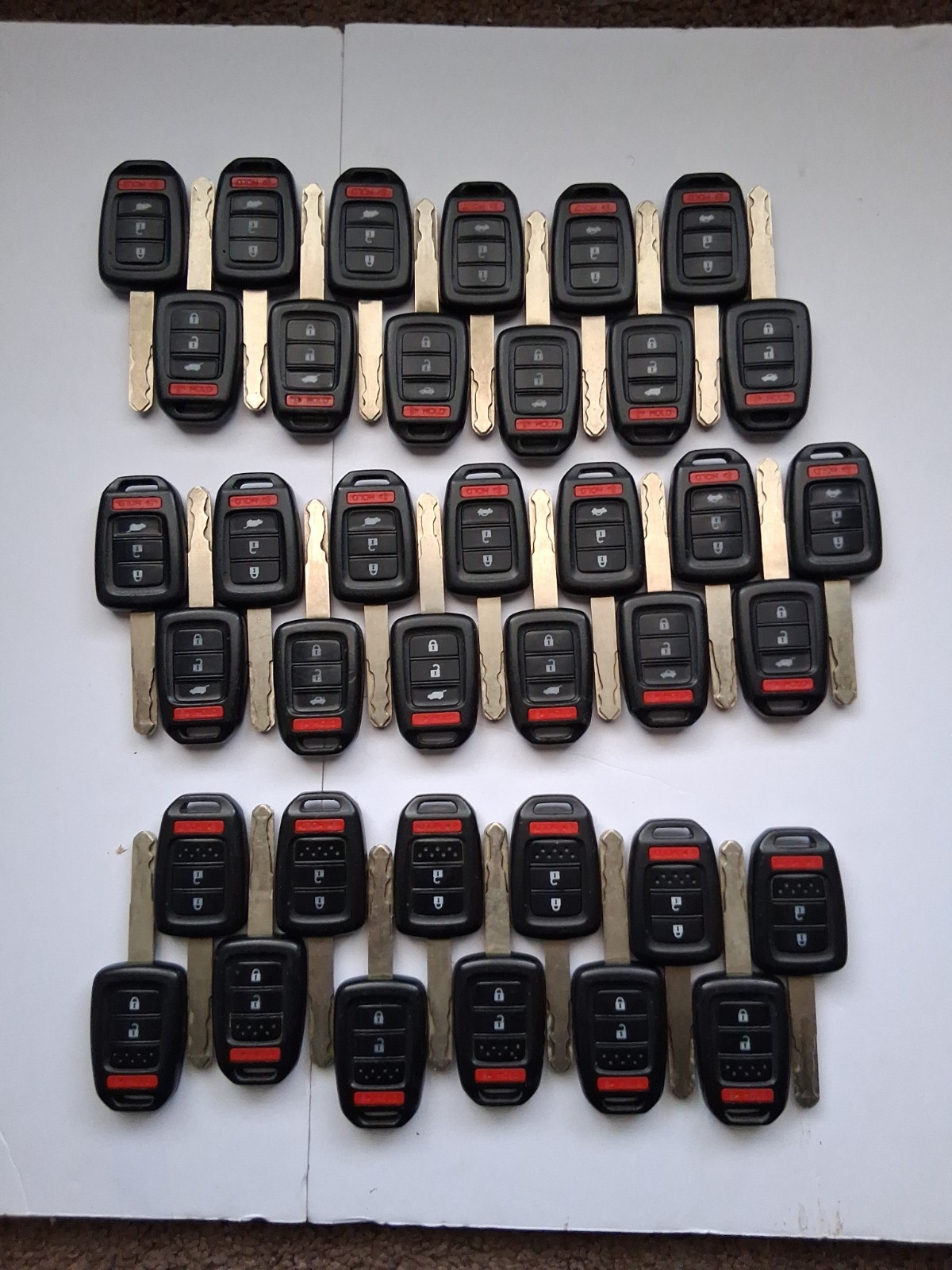LOT OF 37 OEM HONDA REMOTE HEAD KEY FOB LOT MLBHLIK6-1TA,MLBHLIK6-1T LOT OF 37 OEM HONDA REMOTE HEAD KEY FOB LOT MLBHLIK6-1TA,MLBHLIK6-1T
