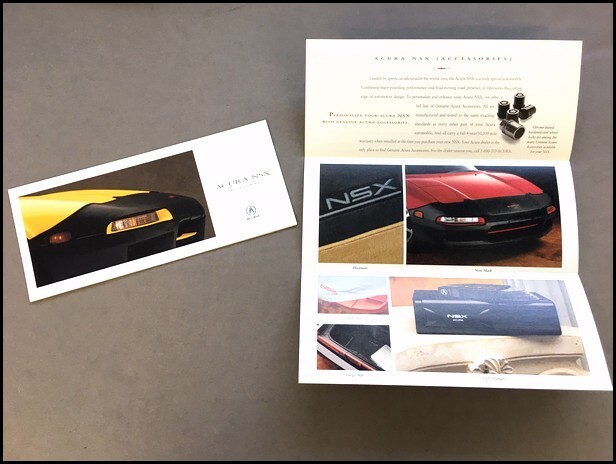 1997 Acura NSX Factory Original Car Accessories Brochure 1997 Acura NSX Factory Original Car Accessories Brochure