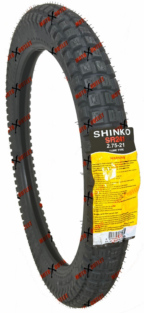 Shinko SR241 2.75-21 Tire Front Dual Sport DOT SR 241 Golden Boy 87-4447