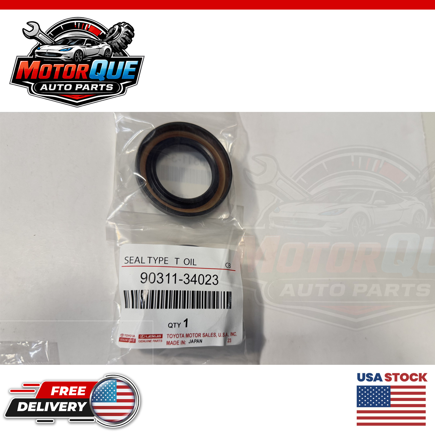 Toyota Genuine Oil Seal 90311-34023 Output Shaft Seal Type T Oil Corolla Yaris Toyota Genuine Oil Seal 90311-34023 Output Shaft Seal Type T Oil Corolla Yaris